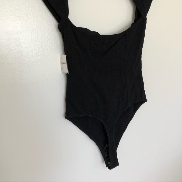 Free People Bodysuit Black Sweetheart Neckline New Medium - Picture 6 of 8